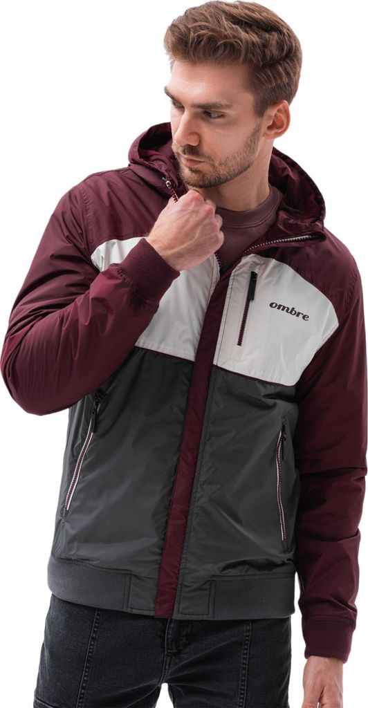 Ombre Herren Übergangjacke Steppjacke Herbst Warm Casual Produktbild 