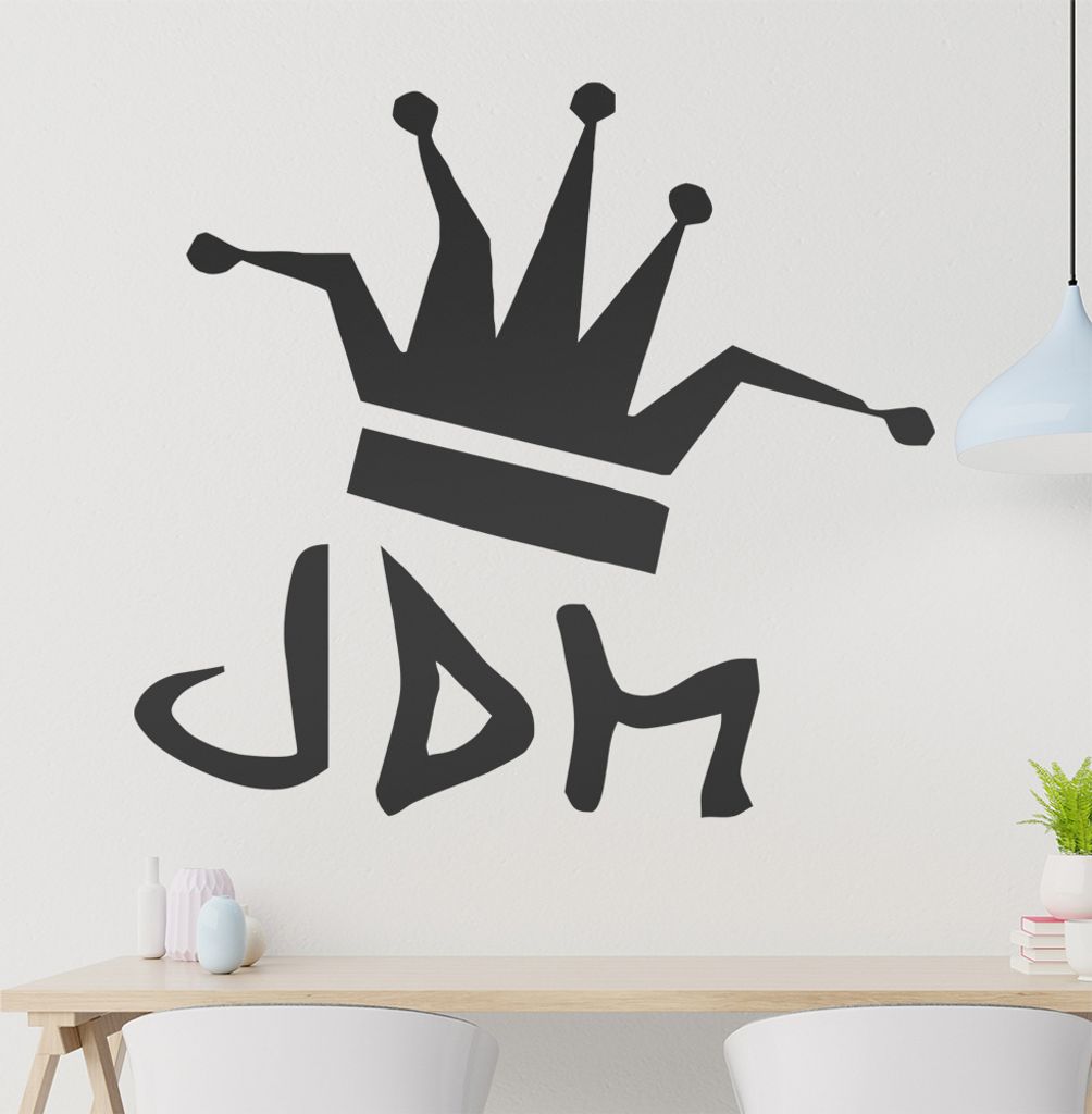 JDM King Wandtattoo in 6 Größen - Wandaufkleber Wall Sticker - Dekoration, Küche, Wohnzimmer, Schlafzimmer, Badezimmer