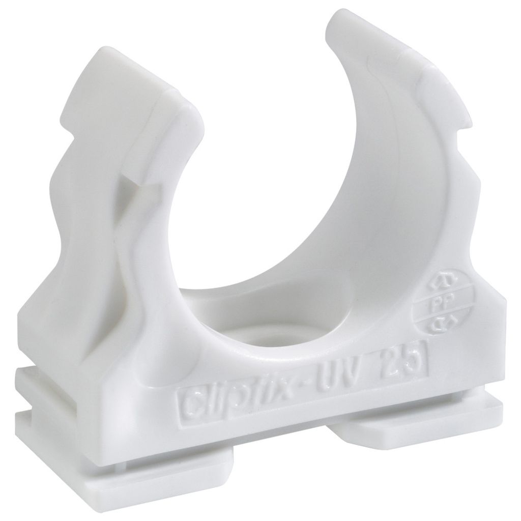 FRÄNKISCHE FRAE Kunststoff- clipfix-UV 16 weiß Klemmschelle Produktbild 