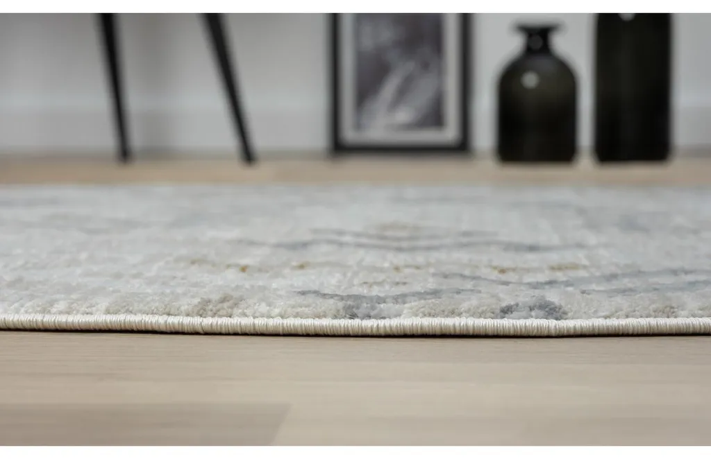 Tapis rond 120 cm crème My Type CA60006 : texture douce et durable