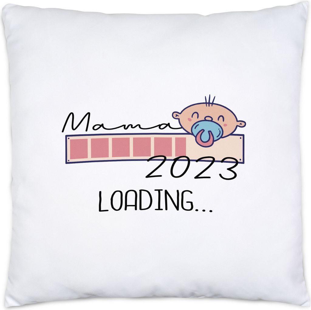 Mama Loading 2023 Kissen inkl. Füllung werdende Mütter zur Produktbild 