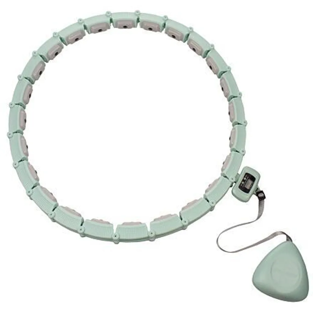 Hula Hoop vert avec compteur digital et massage pour taille affinée