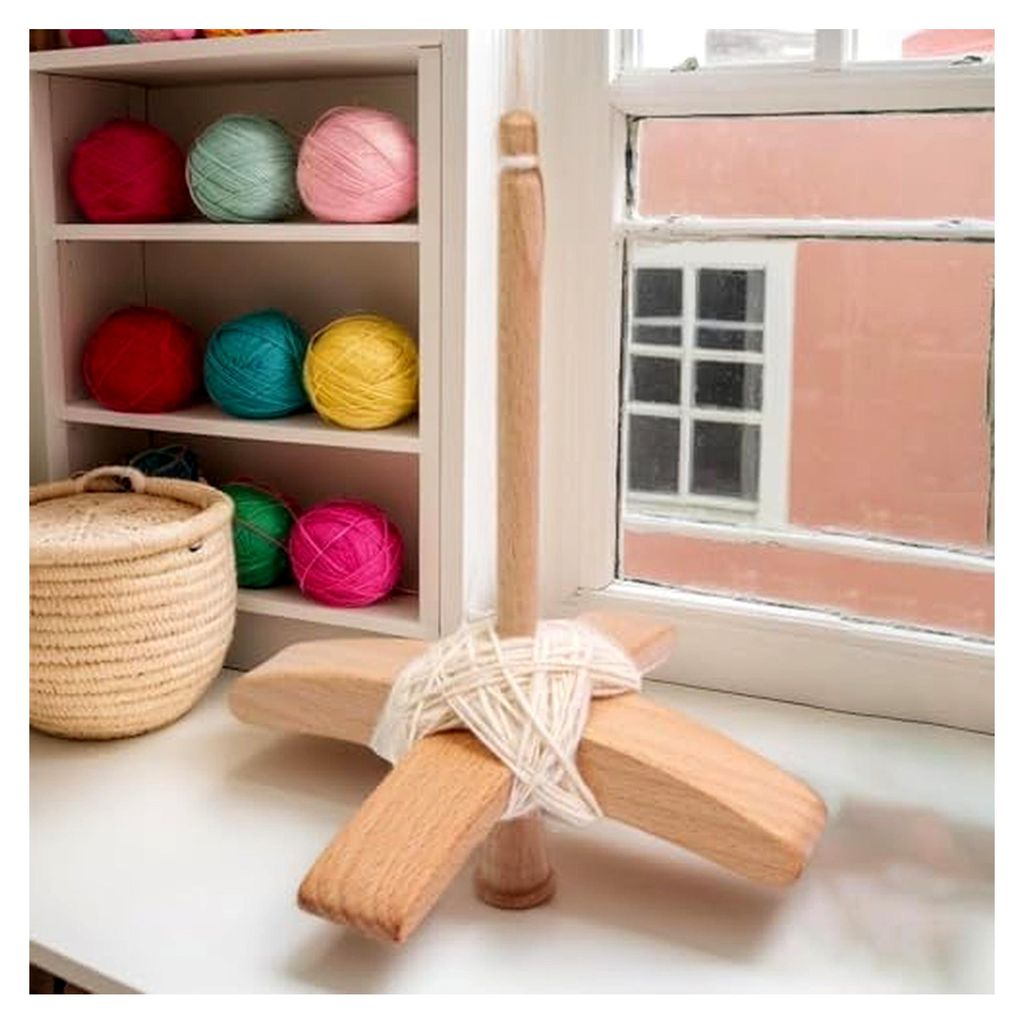 Garnspindel, Fallspindel, Häkelspindel, Handspinner-Werkzeug aus leichtem türkischem Holz für Häkeln, Weben, Wolle, Garn und Handarbeiten