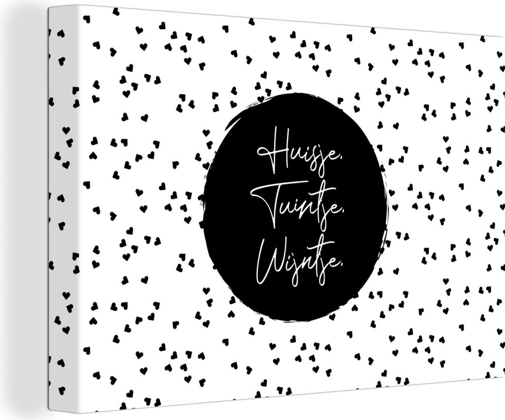 OneMillionCanvasses - Leinwandbilder - 150x100 cm, Zitate - Cottage. Garten. Wein. - Wein - Text, Wandbilder Kunstdruck Wanddekoration - Foto auf...