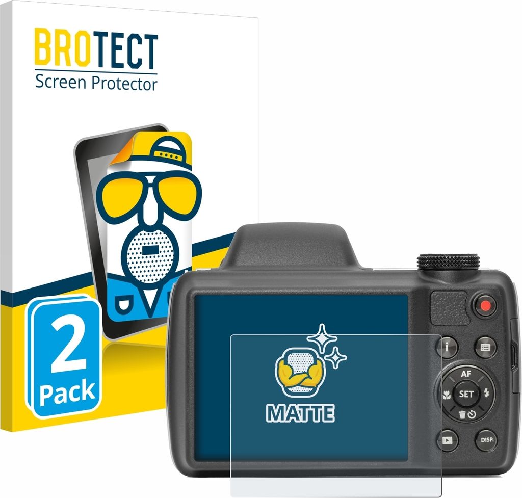2x BROTECT Schutzfolie für Kodak Pixpro AZ528 Displayschutz Displayschutzfolie Folie Matt Entspiegelungsfolie