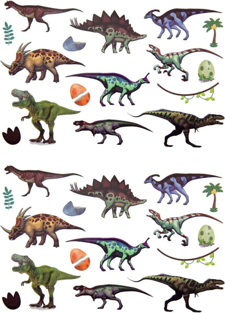 Oblique Unique 32 Dino Sticker Dinosaurier Aufkleber Kinder Produktbild 2