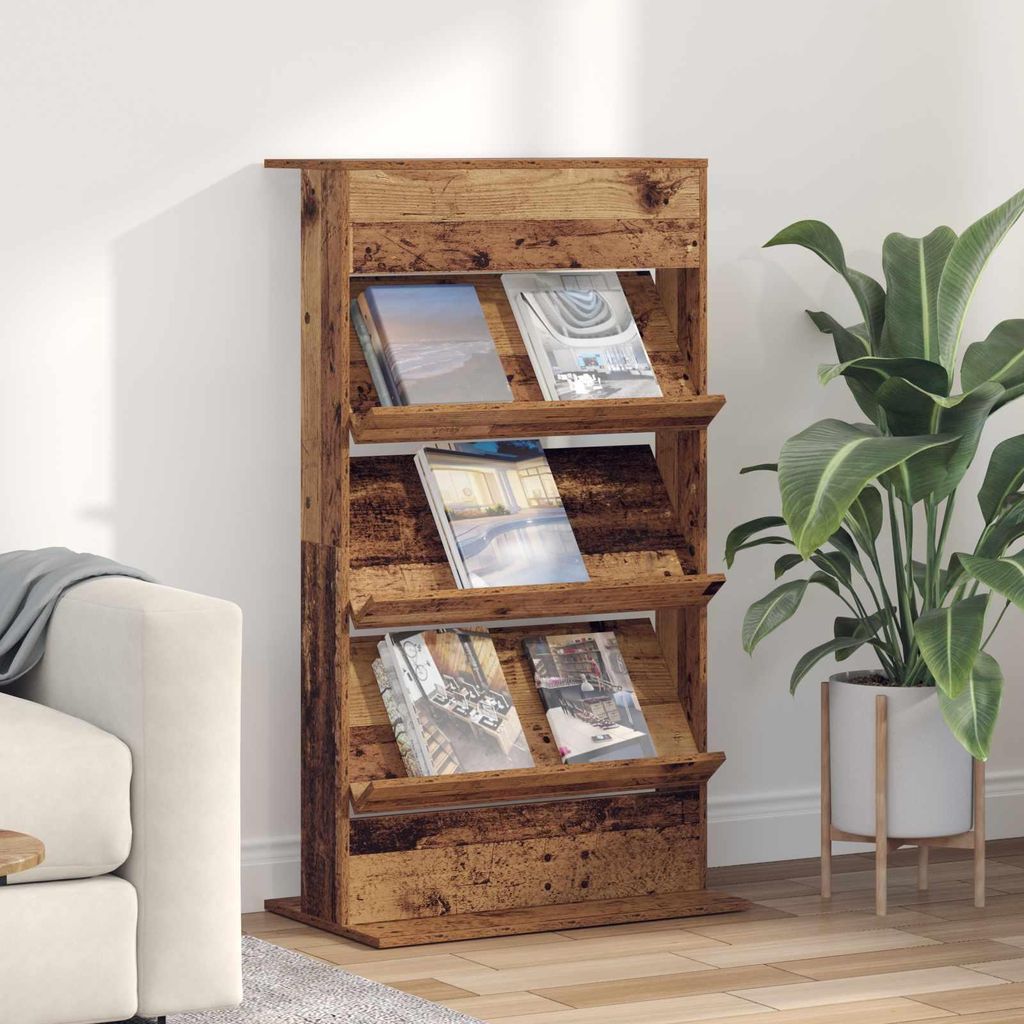 Bestmöbel Magazinregal mit Regal Altholz 70 x 41 x 126 cm Holzwerkstoff - CD- & DVD-Regale CC706351