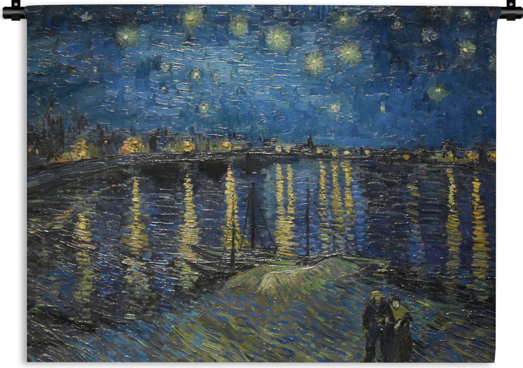 MuchoWow Wandteppich Wandbehang Van Gogh - Brücke - Alte Meister 120x90 cm Tapisserie Dekoration Wandtuch - Wohnen - Aufhänger für die Wand