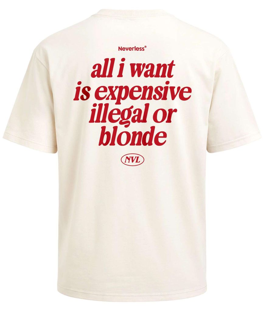 Herren T-Shirt - Design expensive or blonde - Oversized Produktbild 