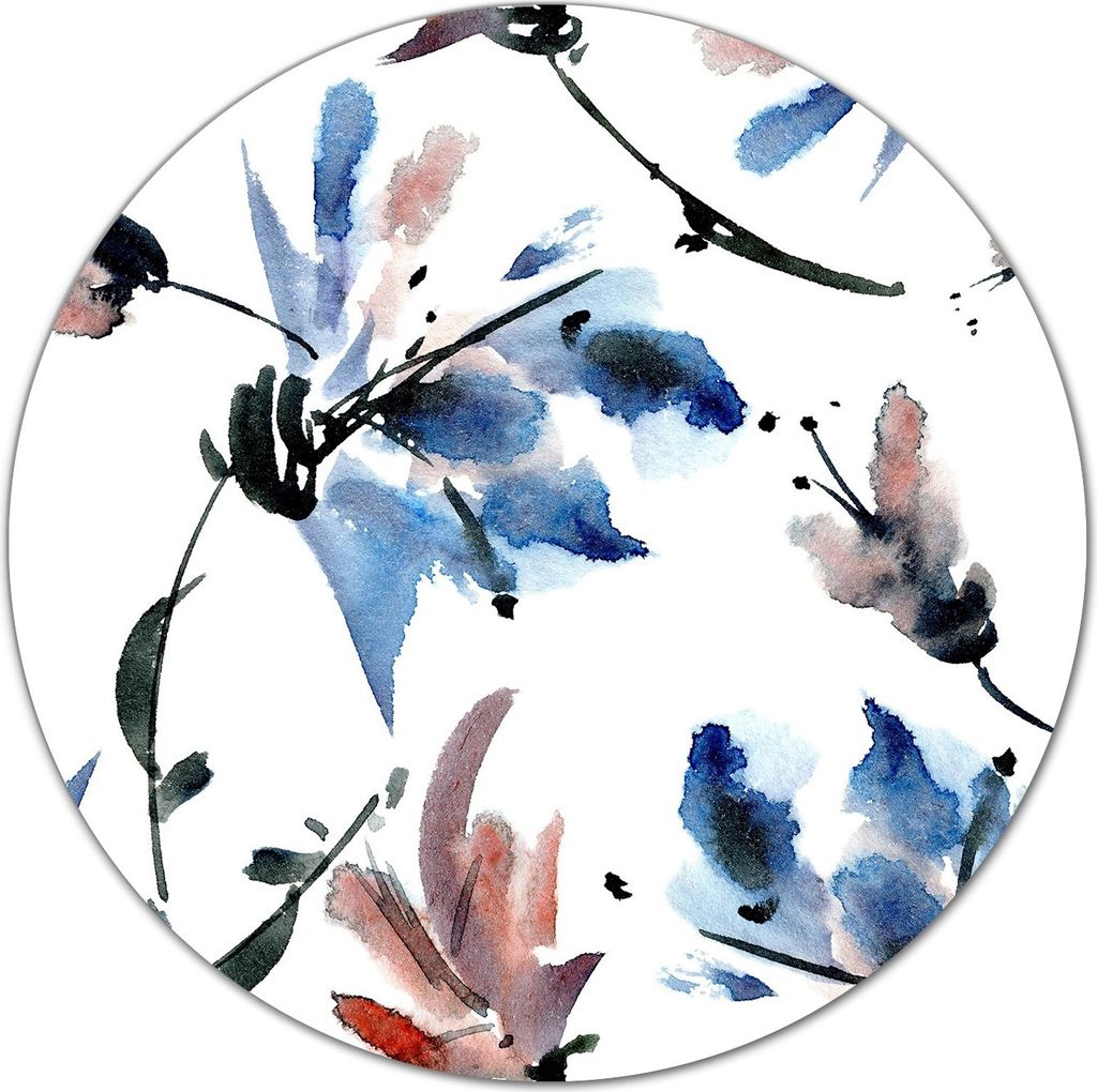 Glas-Herdabdeckplatte Glaskeramikkochfeld-Abdeckung Schneideplatten - 40 cm - Aquarell Blumen