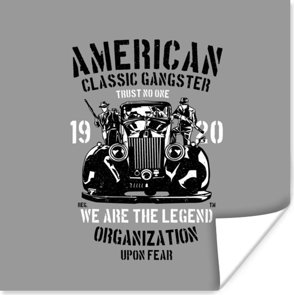 MuchoWow® Poster Mancave - Auto - Waffen - Amerika - Produktbild 