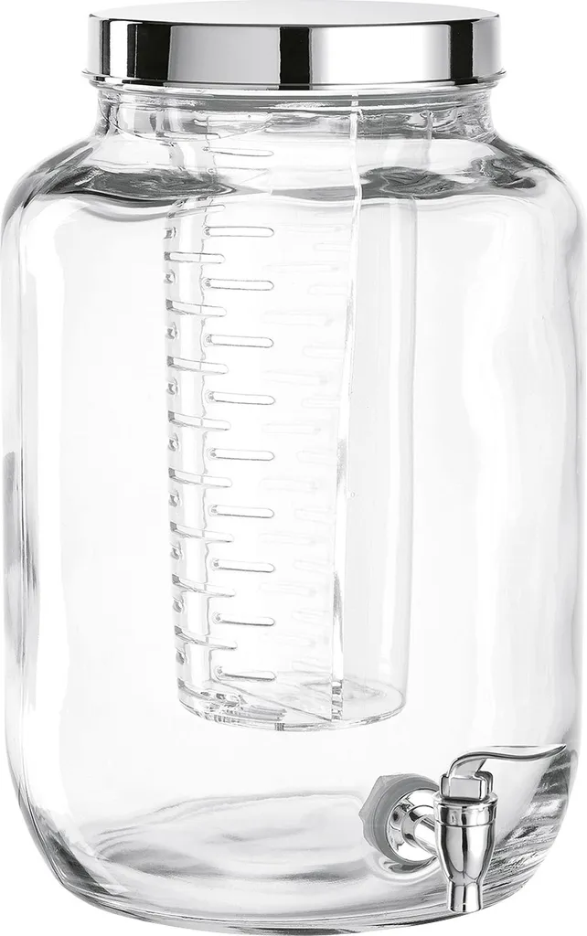 Leonardo L024595 Brocca 7L: Dispenser Bevande con Inserto Ghiaccio/Frutta