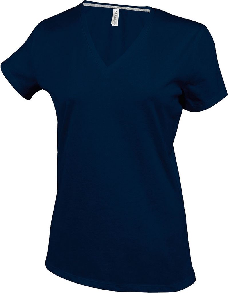Kariban Damen T-Shirt mit V-Ausschnitt RW711 (2XLarge) (Marineblau)
