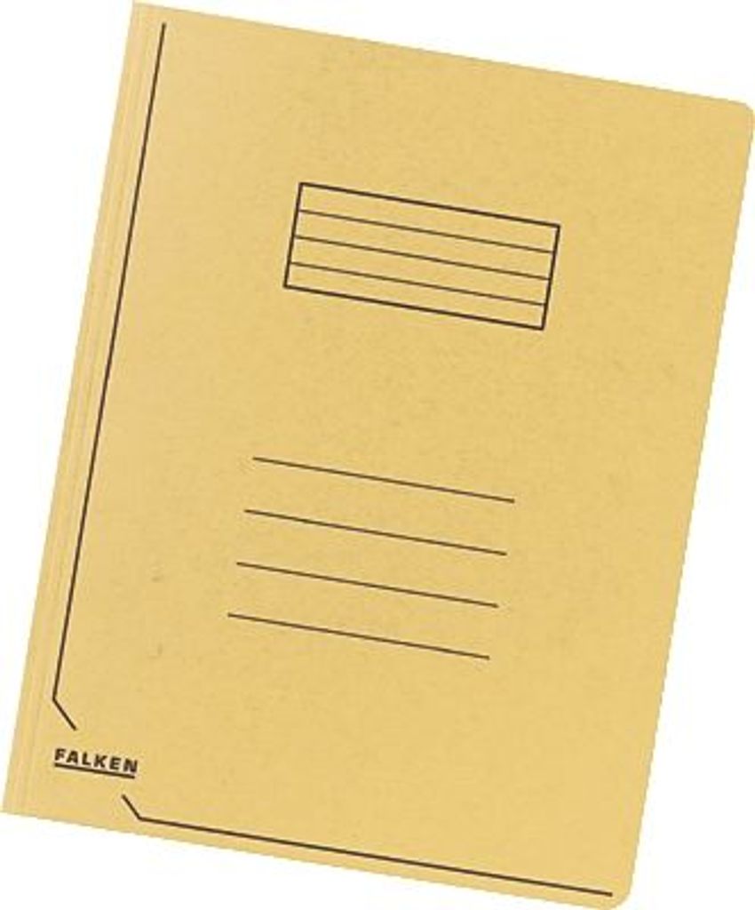 Falken Jurismappe 80001381 DIN A4 3 Klappen Karton gelb