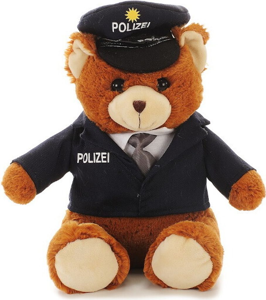 Polizist 27 cm sitzend Teddybär Polizei Produktbild 