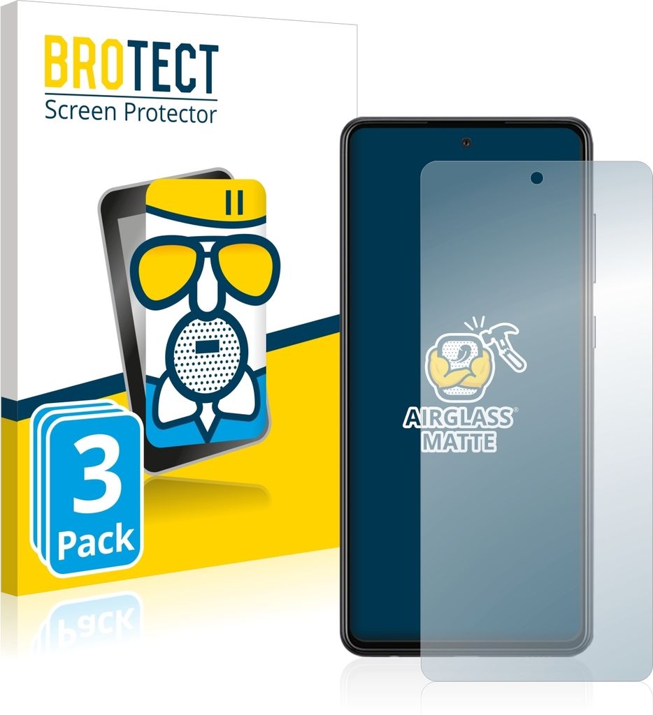 3x BROTECT Entspiegelungs Schutzglas für Samsung Galaxy A72 / 5G Schutzfolie Panzer Folie Glas Display Schutz matt
