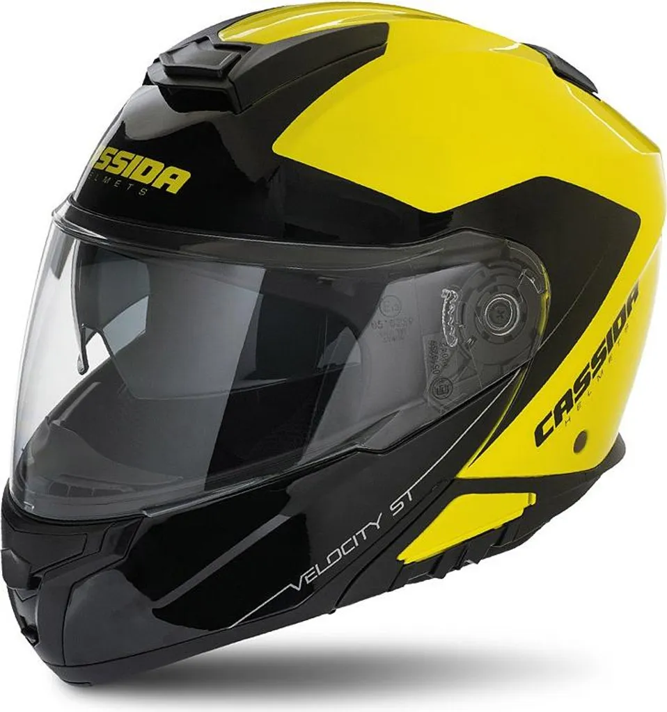 Casque Moto Intégral Velocity ST 2.1 CASSIDA Jaune Fluo pour Adulte