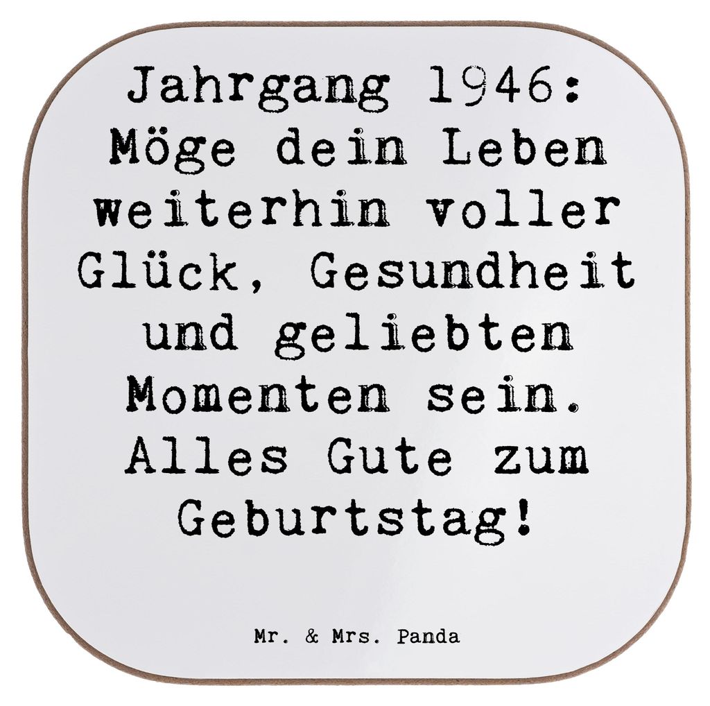 Mr. & Mrs. Panda Tischschoner Spruch 1946 Geburtstag - Weiß Produktbild 
