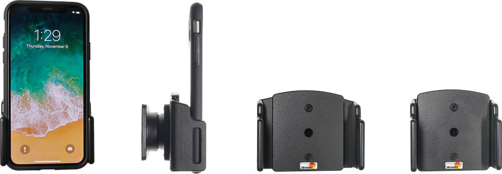 Brodit Gerätehalter 711013 - für Smartphones - Apple iPhone 11 Pro, Apple iPhone XR, Apple iPhone Xs und weitere