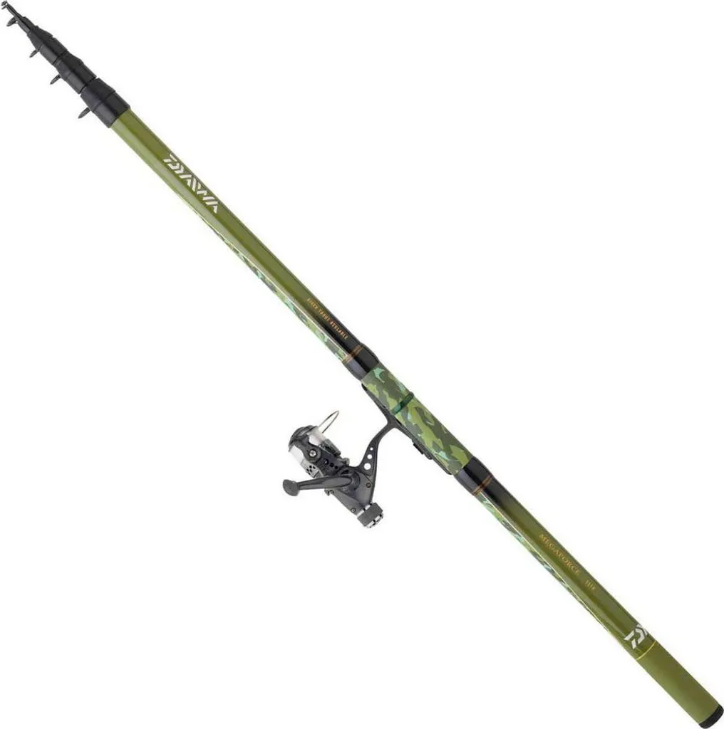Daiwa Megaforce RT+Q820RM Ensemble de Pêche Télescopique Vert 4.00m
