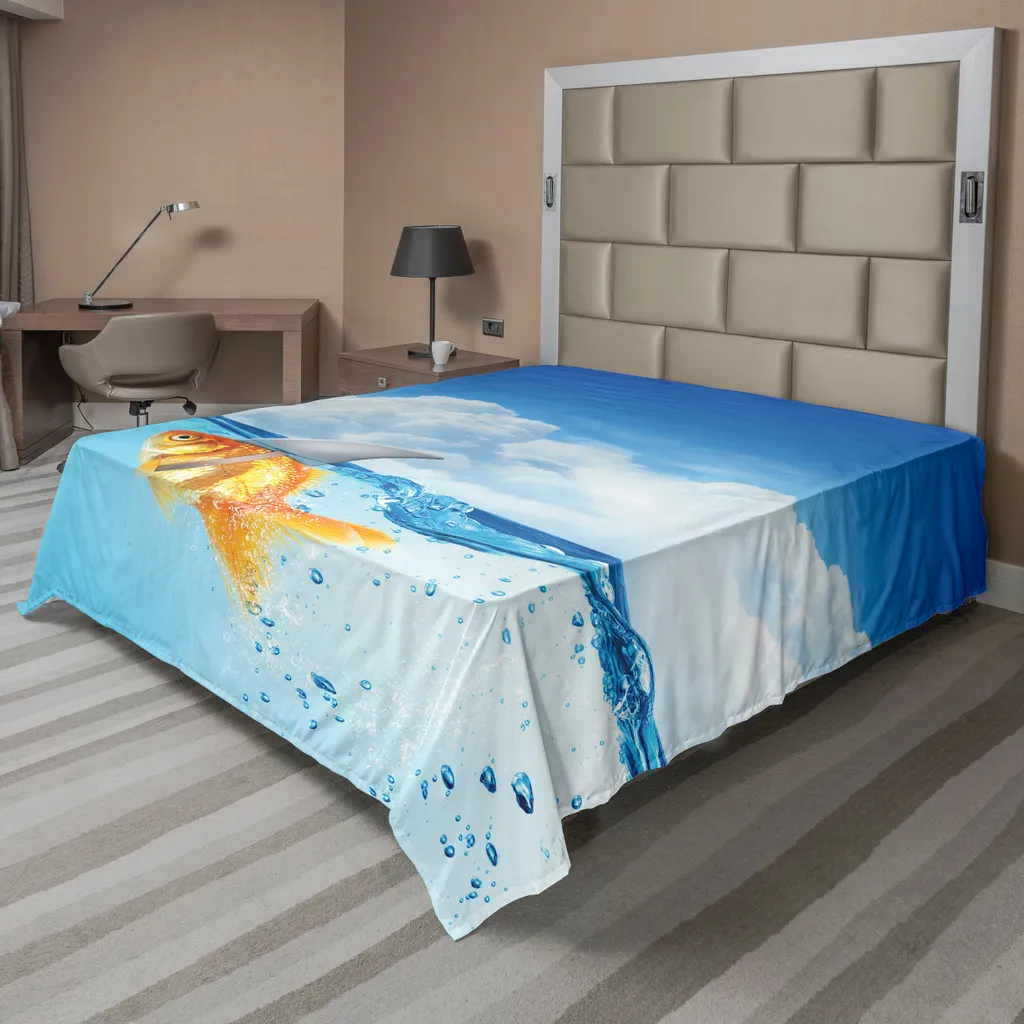 Lenzuolo Decorativo ABAKUHAUS Pesce Rosso Divertente 275x260 cm