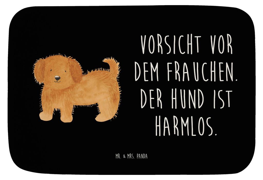 Mr. & Mrs. Panda Badematte Hund Flauschig - Schwarz - Geschenk, Vierbeiner, Sprüche, duschmatte, Badvorleger, Hunde, Badezimmerteppich, Witzig, Ba...