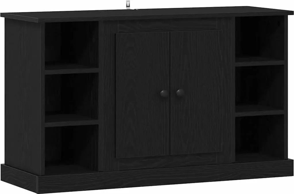 SYFAX™ Credenza Rovere Nero 100 x 35,5 x 60 cm Legno multistrato