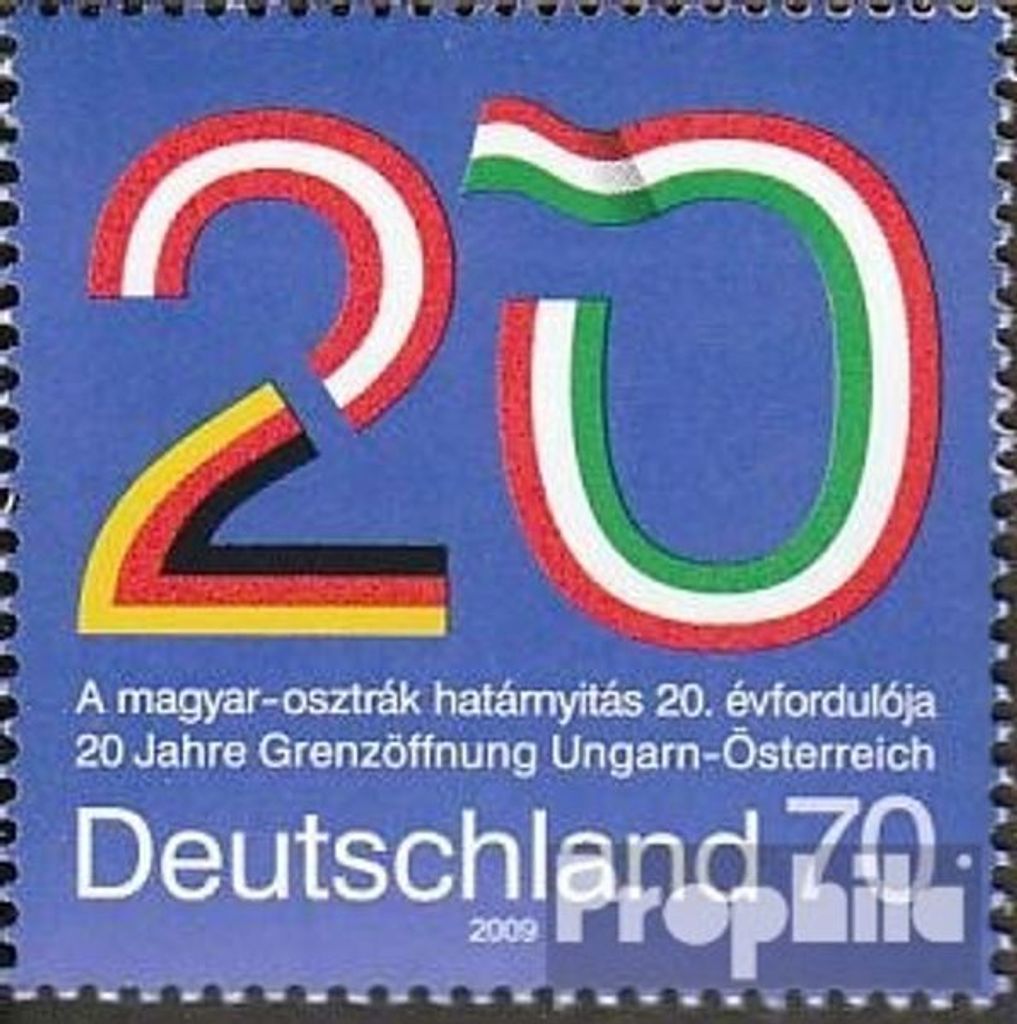 Briefmarken BRD (BR.Deutschland) 2009 Mi 2759 (kompl.Ausg.) postfrisch Grenzöffnung Ungarn-Österreich