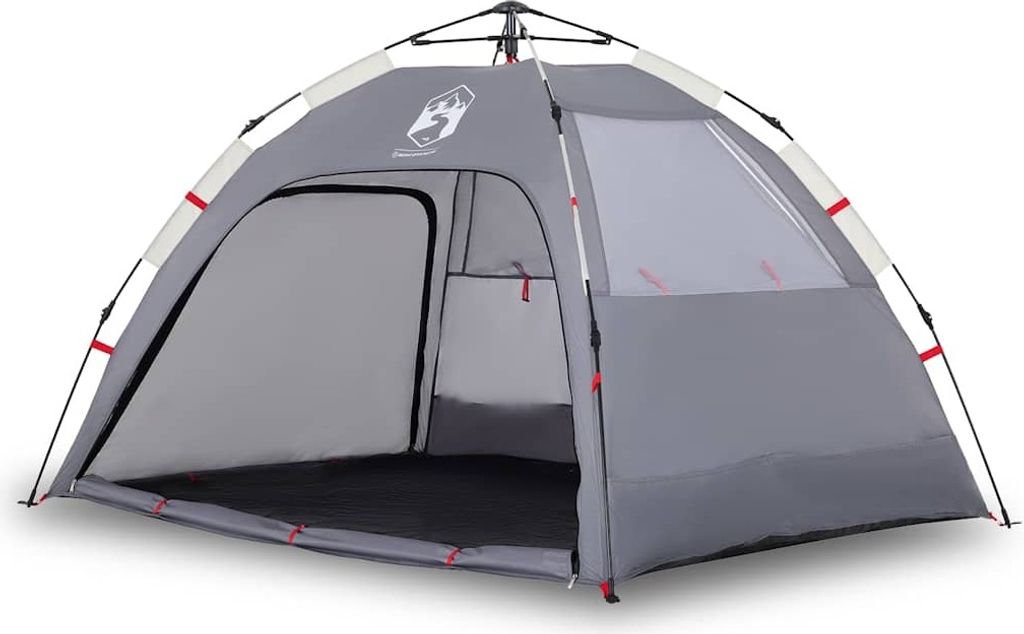 vidaXL Strandzelt 2 Personen Grau Quick Release Wasserdicht Produktbild 