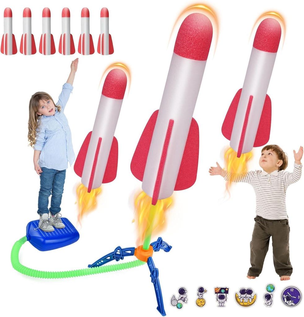 Raketen Spielzeug für Kinder, Garten Spielzeug, Ostergeschenke, Geschenk für Mädchen 3-12 Jahre, Einschulung Junge Gartenspielzeug