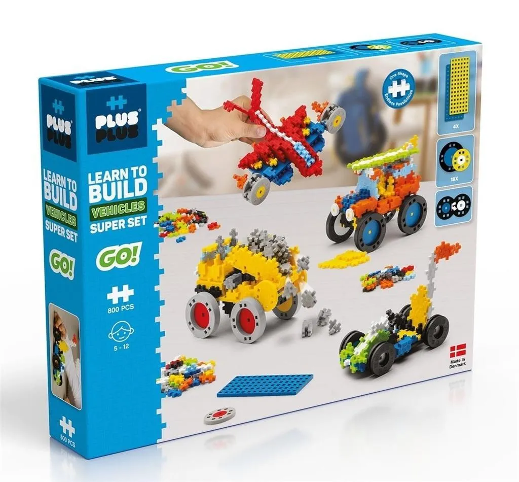 Jeu de construction de voitures Plus-Plus Go - Coffret 800 pièces 3D - 7