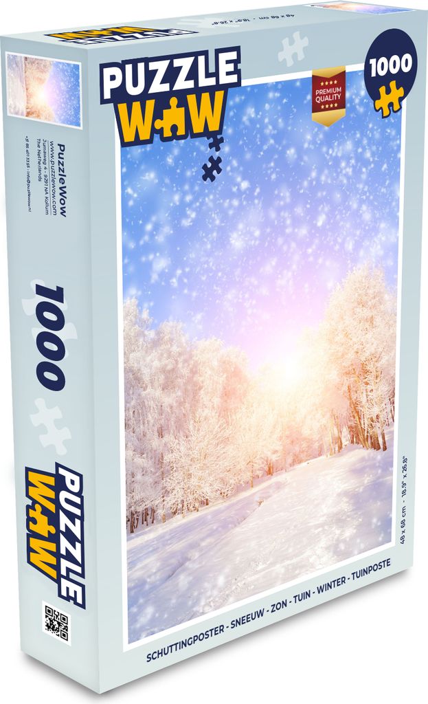 MuchoWow Puzzle 1000 Teile Schnee - Sonne - Winter - Spielzeug - Alt und Jung - Spiele - Puzzeln