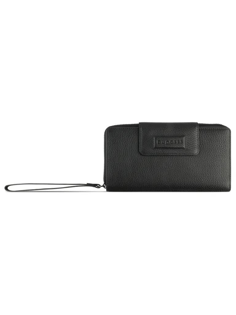 Bugatti Portafoglio Elsa in Pelle Nera | Wallet Zip Donna Elegante