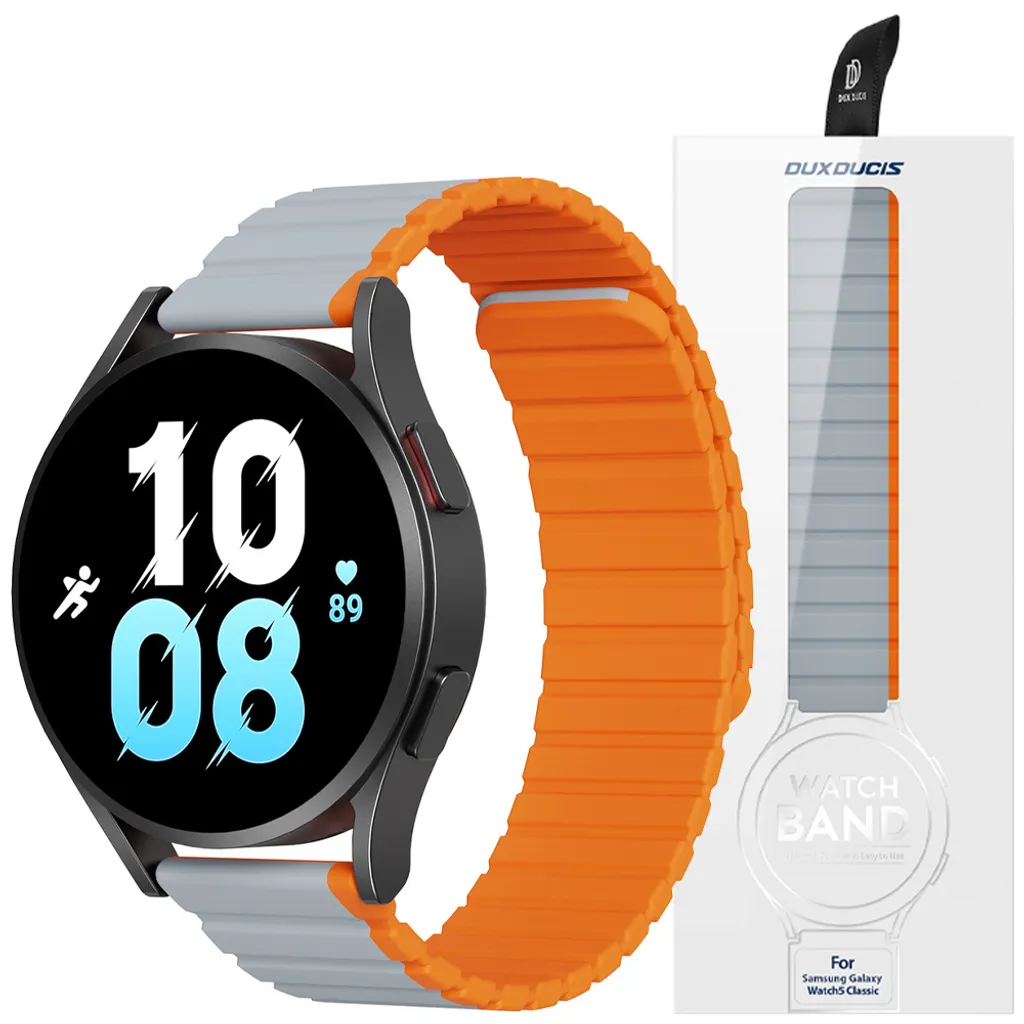 Cinturino Magnetico Dux Ducis LD 22mm - Grigio Arancione per Smartwatch