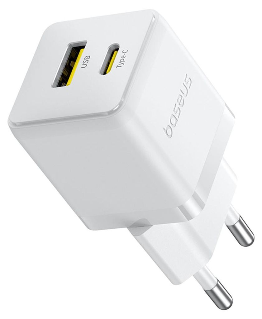 Baseus Ladegerät Palm Fast Charger USB-C+A 30W Cluster Weiß