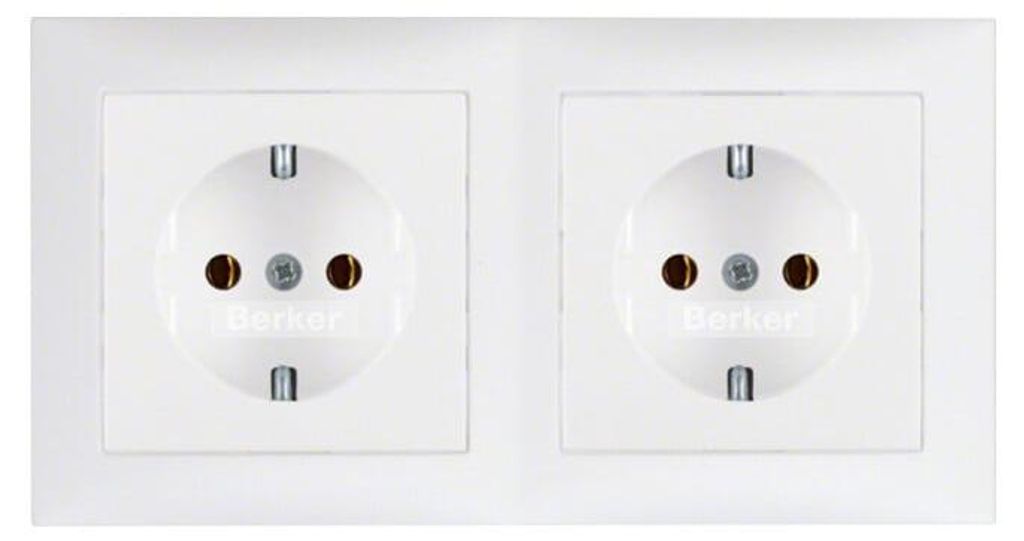 Berker 47209909, Typu F, Biały, Termoplastyczny, IP20, 250 Zdjęcie produktu 