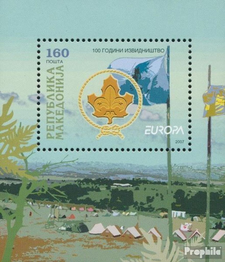 Briefmarken Makedonien 2007 Mi Block17 (kompl.Ausg.) postfrisch Pfadfinder