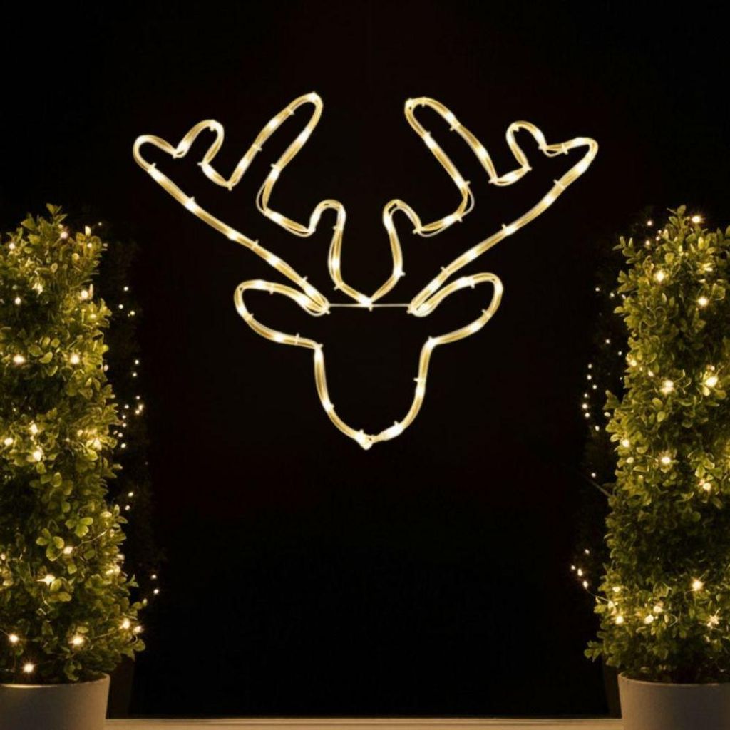 LED Fensterdeko Weihnachten mit Timer und Batterie Fensterbilder beleuchtet Weihnachtsdeko innen Deko Fenster Silhouette Beleuchtetes Fensterbild