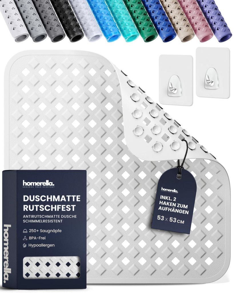 Sprchová rohož Homerella® protišmyková 53 x 53 cm – 100 % Obrázok produktu 