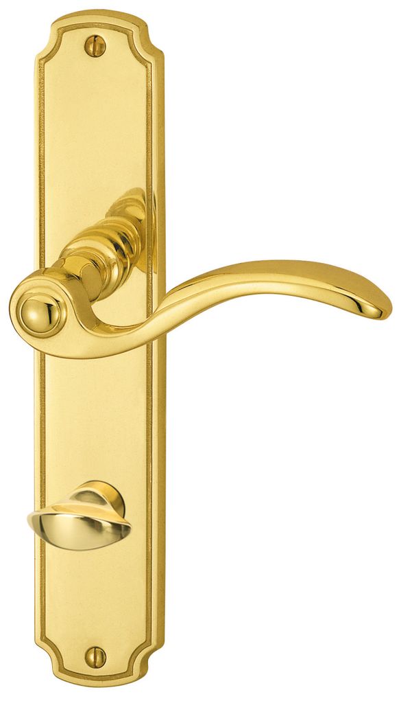 Langschildgarnitur für Bad-WC-Türen, inkl. WC-Riegel Produktbild 