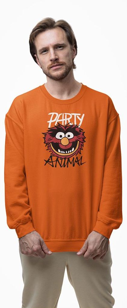 D&B Design Uni Pullover SWMO00095 Party Animal Orange-Größe M