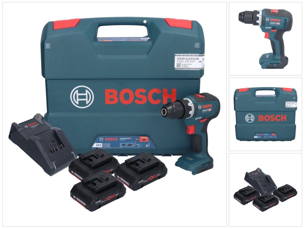 Bosch GSR 18V-55 Professional Akku Bohrschrauber 18 V 55 Nm Produktbild 