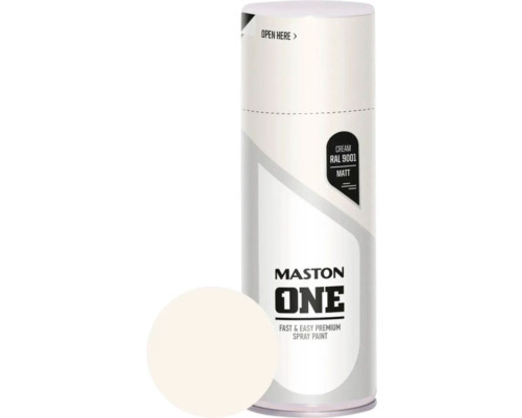 Sprühlack Maston ONE matt RAL 9001 cremeweiß 400 ml Produktbild 