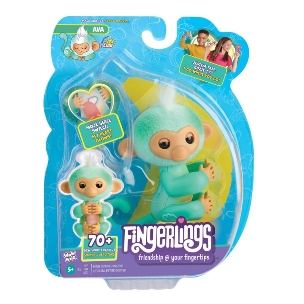 Małpka Fingerlings Ava seledynowa interaktywna Cobi