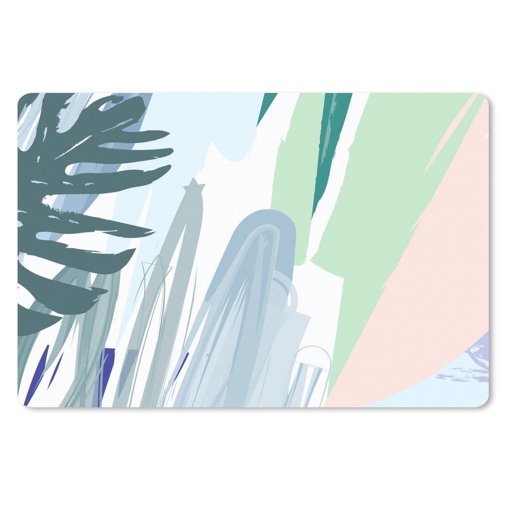 MuchoWow Schreibtischunterlage Sommer - Abstrakt - Tropisch 60x40 cm - XXL Mauspad - Großes Mauspad