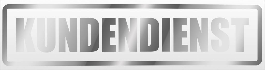 Kiwistar Kundendienst Magnetschild Schild magnetisch - 60cm Chrom - Magnetfolie für Auto PKW Kfz