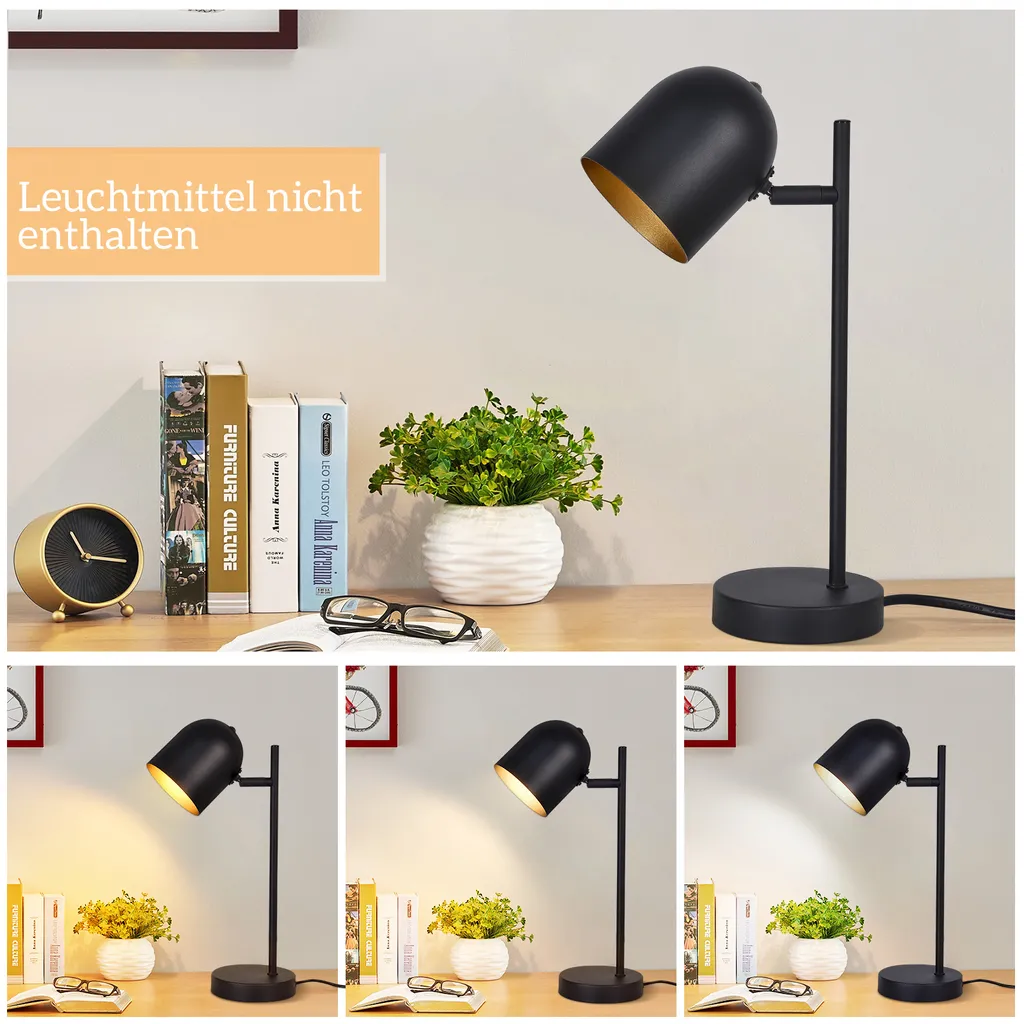 Petite Lampe de Chevet Métal pour Petit Espace et Déco Industrielle Rétro