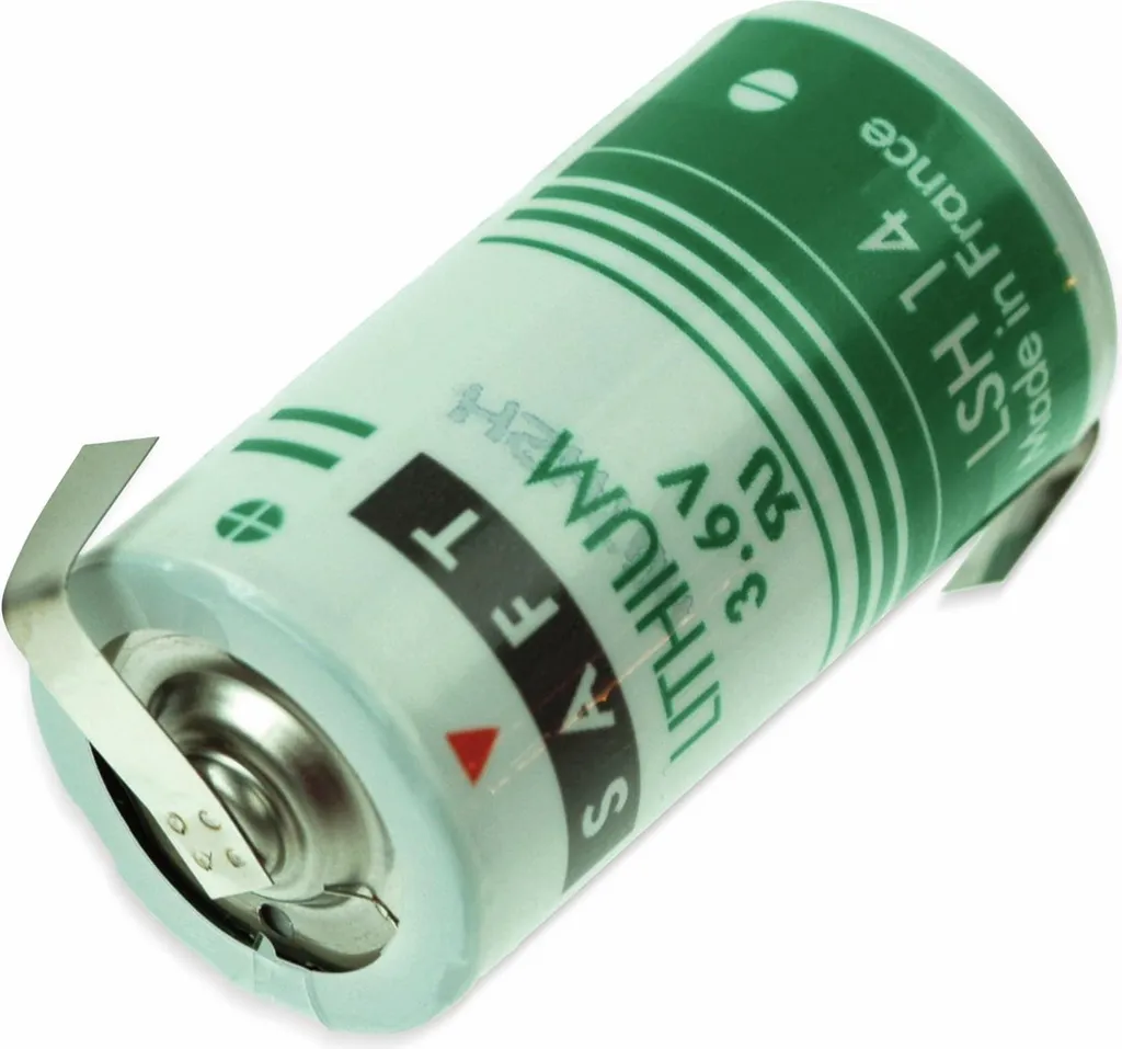 Batterie Lithium 3.6V pour Alarme et Compteur SAFT LSH 14-CNR Languette Z