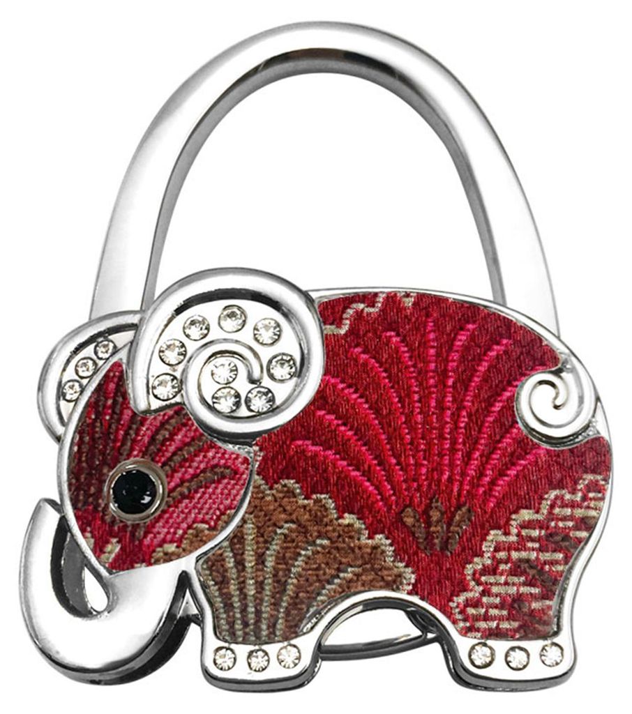 Elefanten-Handtaschenhaken, faltbarer Taschenaufhänger aus Aluminiumlegierung mit rutschfester Unterseite, tragbarer Tisch-Taschen- und Geldbörse...