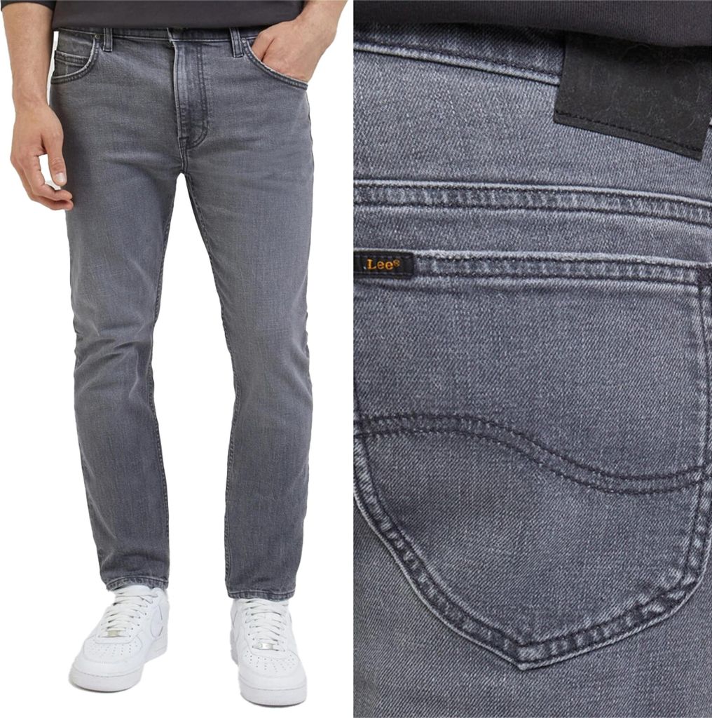 LEE, Herren Jeanshosen, Straight fit, RIDER, W32 L34, Grau, Jeans, baggyjeans, buggy